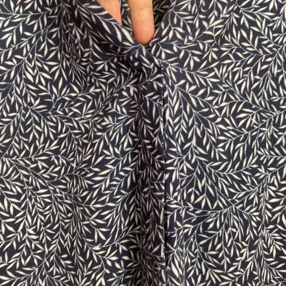 Rare H&M x William Morris & Co 4 Floral Print Tunic Blouse Navy White - Picture 9 of 14